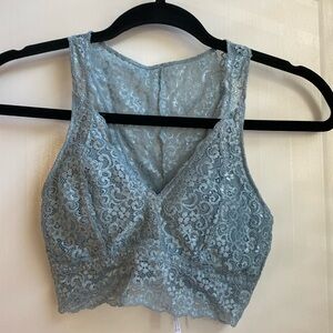 Soma Lace Racerback Blue Bralette Small